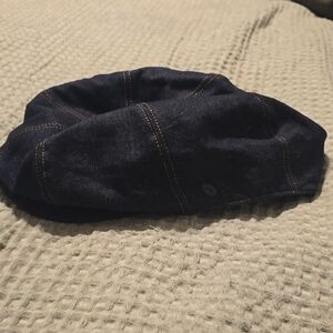 Men's Dark Blue Denim "Jaxon" Newsboy, Cabbie, Apple Jack Hat. Worn Once.